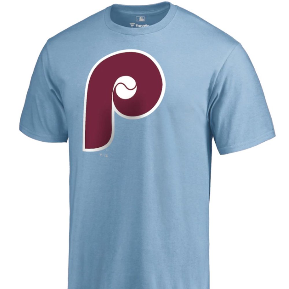 Philadelphia Phillies Retro Light Blue Short-Sleeved T-Shirt— Like New
